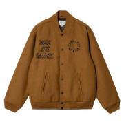 Werk Varsity Bomber Jack Carhartt Wip , Brown , Heren