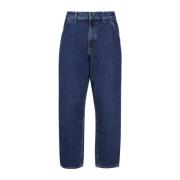 Ontspannen Rechte Pasvorm Blauwe Broek Carhartt Wip , Blue , Heren