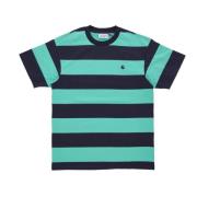 Streetwear T-Shirts in Donkerblauw/Aqua Groen Carhartt Wip , Blue , He...