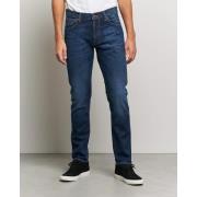 Slim Fit Organische Denim Jeans met Versleten Details Nudie Jeans , Bl...