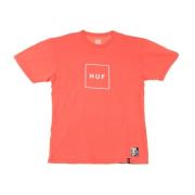 Essentials Box Logo T-Shirt HUF , Orange , Heren