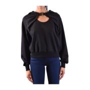 Zwarte Aw22 Dames Sweatshirts Versace Jeans Couture , Black , Dames