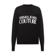 Trui met logo Versace Jeans Couture , Black , Heren