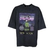 Galaxy Couture Oversized T-Shirt voor Heren Versace Jeans Couture , Gr...