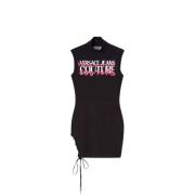 Stijlvolle korte jurk met kruisveters Versace Jeans Couture , Black , ...