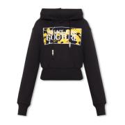 Hoodie met logo Versace Jeans Couture , Black , Dames