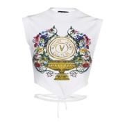 Mouwloze Top Versace Jeans Couture , White , Dames