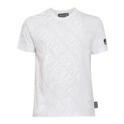 Heren Wit Logo T-shirt Versace Jeans Couture , White , Heren