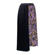 Lila Geplooide Asymmetrische Rok - Maat 42 Versace Jeans Couture , Pur...