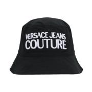 Zwarte Katoenen Herenhoed met Versace Jeans Couture Logo - L Versace J...