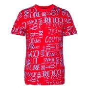Rood Logo Print T-shirt voor Heren - XL Versace Jeans Couture , Red , ...
