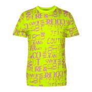 Groene Logo Couture T-shirt - Heren Versace Jeans Couture , Green , He...