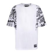 Graffiti Print T-shirt Versace Jeans Couture , White , Heren