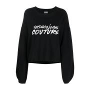 Ronde Hals Gebreide Kleding, Geborduurd Logo Versace Jeans Couture , B...