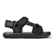 Flota Platte Leren Sandalen Camper , Black , Dames