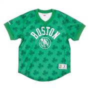 JerseyBA Wordmark Mesh V-Neck Boscel Mitchell & Ness , Green , Heren