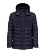 Blauwe Winterjas met Afneembare Capuchon Colmar , Blue , Heren