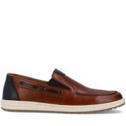 Bruine Leren Loafers voor Heren Rieker , Brown , Heren