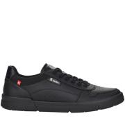 Zwarte Leren Sneakers voor Heren Rieker , Black , Heren