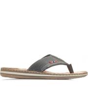 Heren Zomer Flip Flops Rieker , Black , Heren