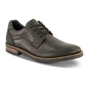 Heren leren veterschoenen Rieker , Black , Heren