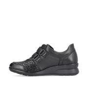 Modieuze, lichtgewicht sneakers Rieker , Black , Dames