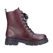 Rode gesloten booties voor dames Rieker , Red , Dames