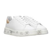 Trendy Witte Leren Sneakers Premiata , White , Dames