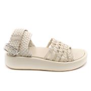 Zomer Stap Platte Sandalen Inuovo , Beige , Dames