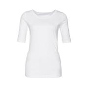 Stijlvolle shirt met halve mouwen en ronde hals Marc Cain , White , Da...