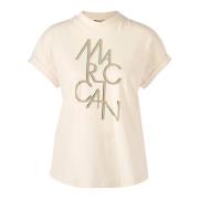 Ontspannen model MC-belettering T-shirt Marc Cain , Beige , Dames