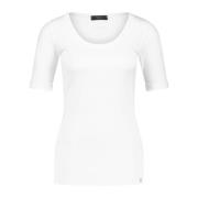 Elastisch Katoenen Jersey Shirt Marc Cain , White , Dames