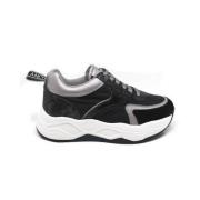 Sneakers Voile Blanche , Black , Dames