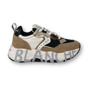 Stijlvolle Club105 Sneakers voor Mannen Voile Blanche , Brown , Heren