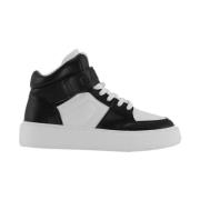 Zwart & Wit High Top Sneakers Ganni , Black , Dames