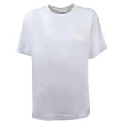 Katoenen T-Shirt Art T2917 - 001 Ganni , White , Dames