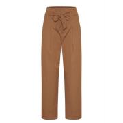Wide Trousers Cinque , Brown , Dames