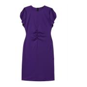 Elegante Korte Jurk met Splitmouwen Luisa Cerano , Purple , Dames