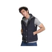 Inkt en Grijs Mouwloos Donsjack Brunello Cucinelli , Black , Heren