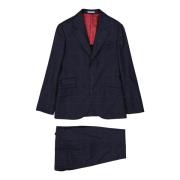 Wollen pak met knoopsluiting en ritssluiting Brunello Cucinelli , Blue...