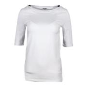 T-shirt met kwartmouwen en boothals Brunello Cucinelli , White , Dames