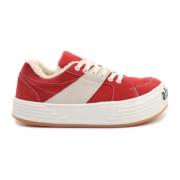 Suède Logo Sneakers Palm Angels , Red , Heren