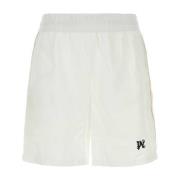 Witte linnen Bermuda shorts, Stijlvolle upgrade voor mannen Palm Angel...