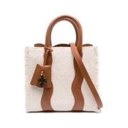 Mini Palm Beach Handtas - Stijlvol en Compact Palm Angels , Beige , Da...