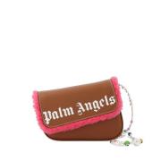 Bruine en witte Crash Bag PM Palm Angels , Brown , Dames