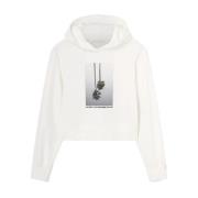 Mirage Fitted Hoodie Palm Angels , White , Heren