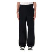 Zwart/Witte Gestreepte Track Pants Aw23 Palm Angels , Black , Heren