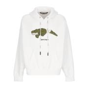 Dierenprint hoodie Palm Angels , White , Heren