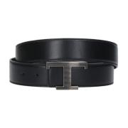 Exclusieve Omkeerbare Leren Riem Tod's , Black , Heren