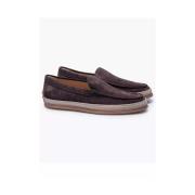 Raphia Mocins - Bruin Suède Leer, Maat 8 1/2 Tod's , Brown , Heren